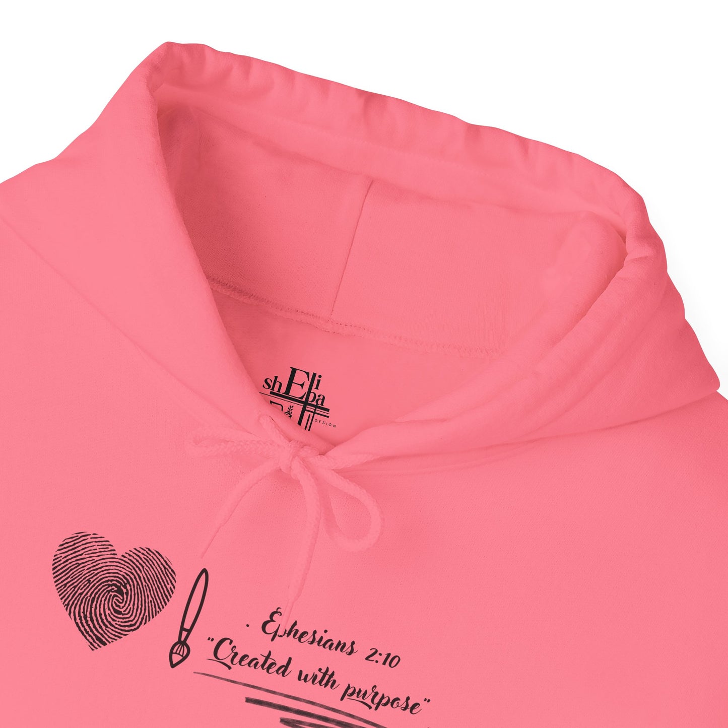 "Created with Purpose – Christian Hoodie (Ephesians 2:10)"