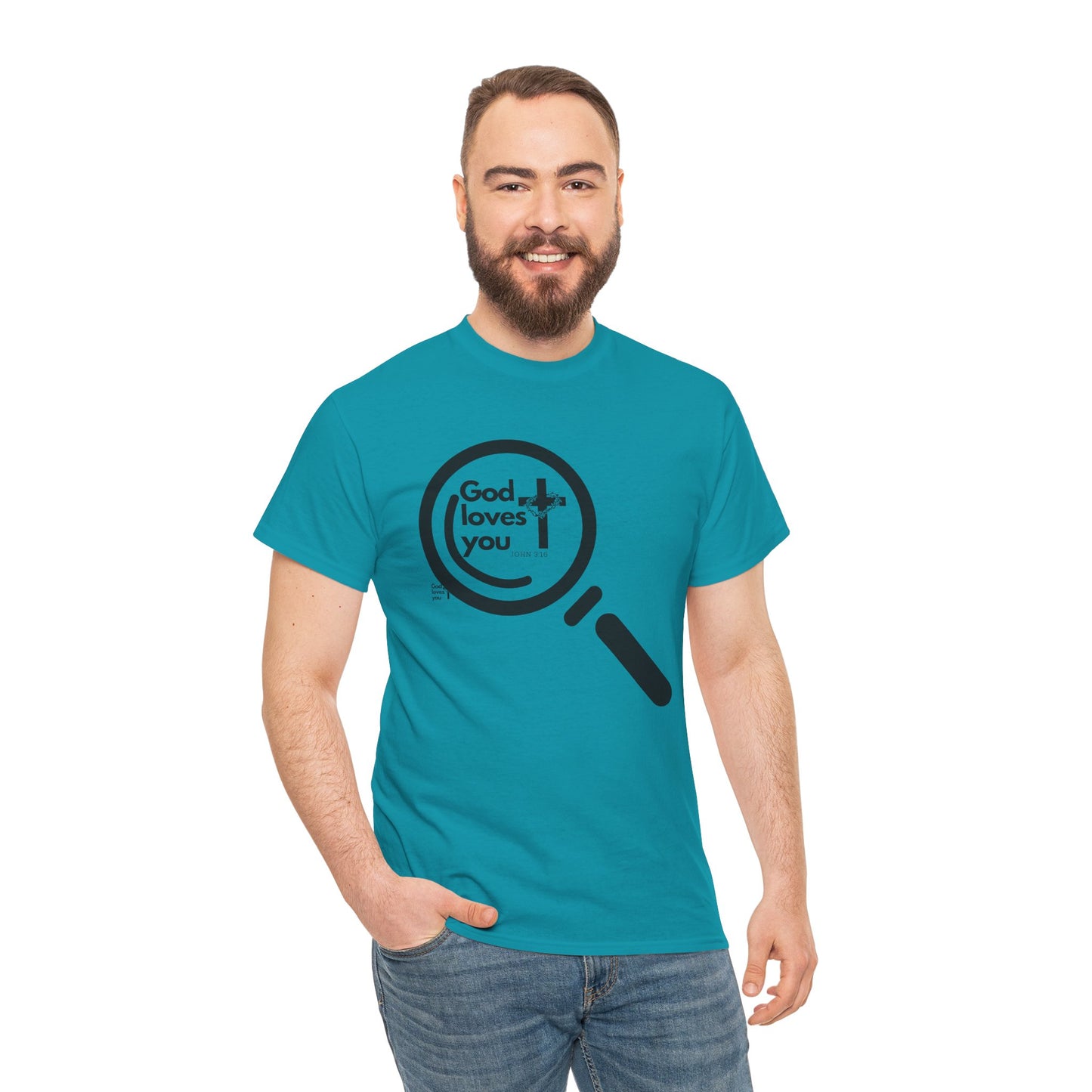 "God Loves You – Christian T-Shirt with John 3:16 Verse"