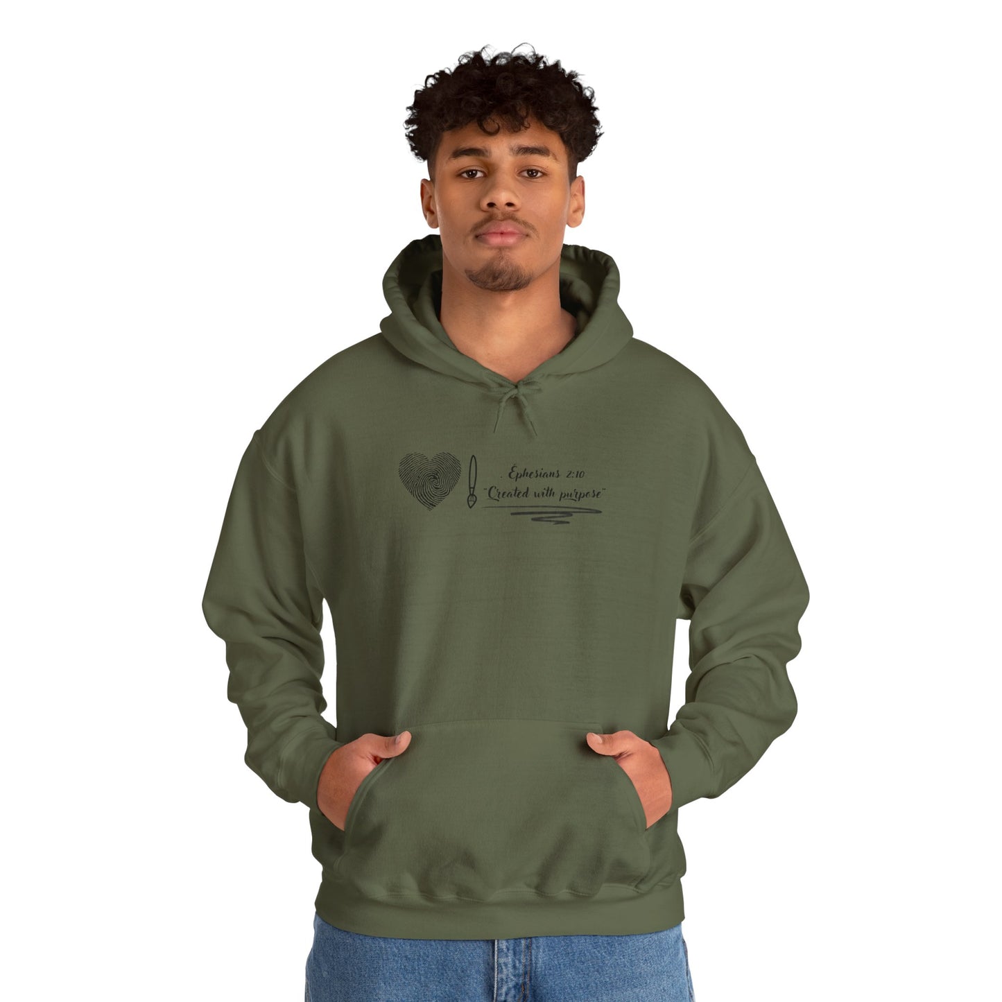 "Created with Purpose – Christian Hoodie (Ephesians 2:10)"