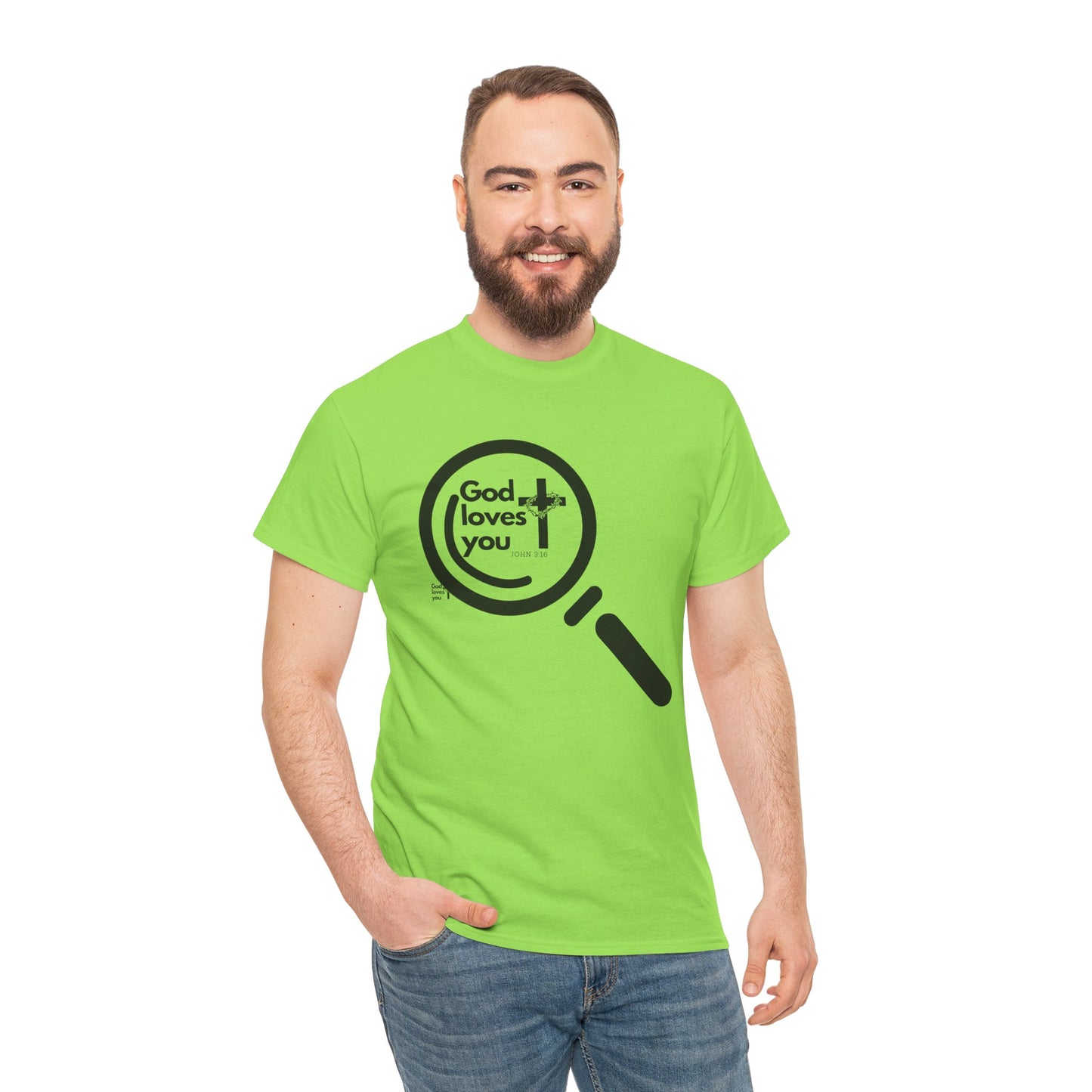 "God Loves You – Christian T-Shirt with John 3:16 Verse"