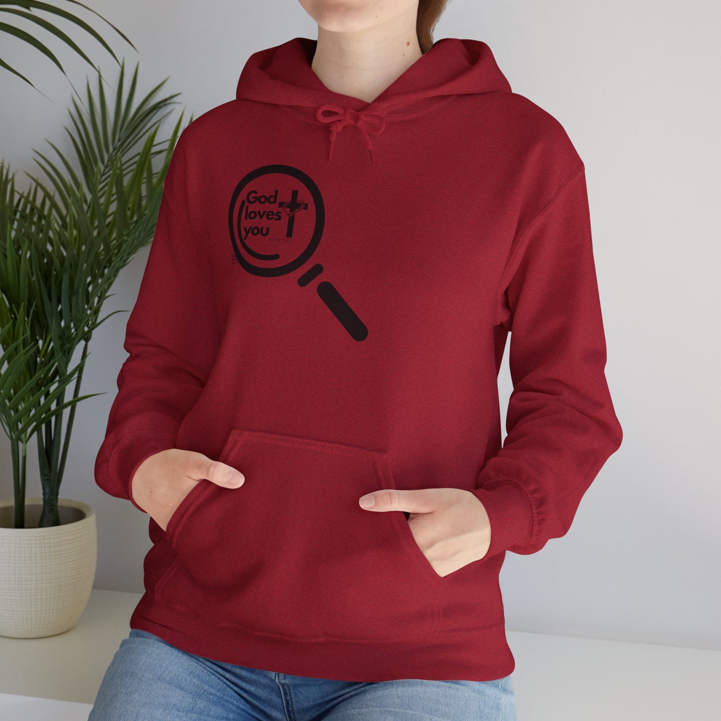 "God Loves You – Christian Hoodie with John 3:16"