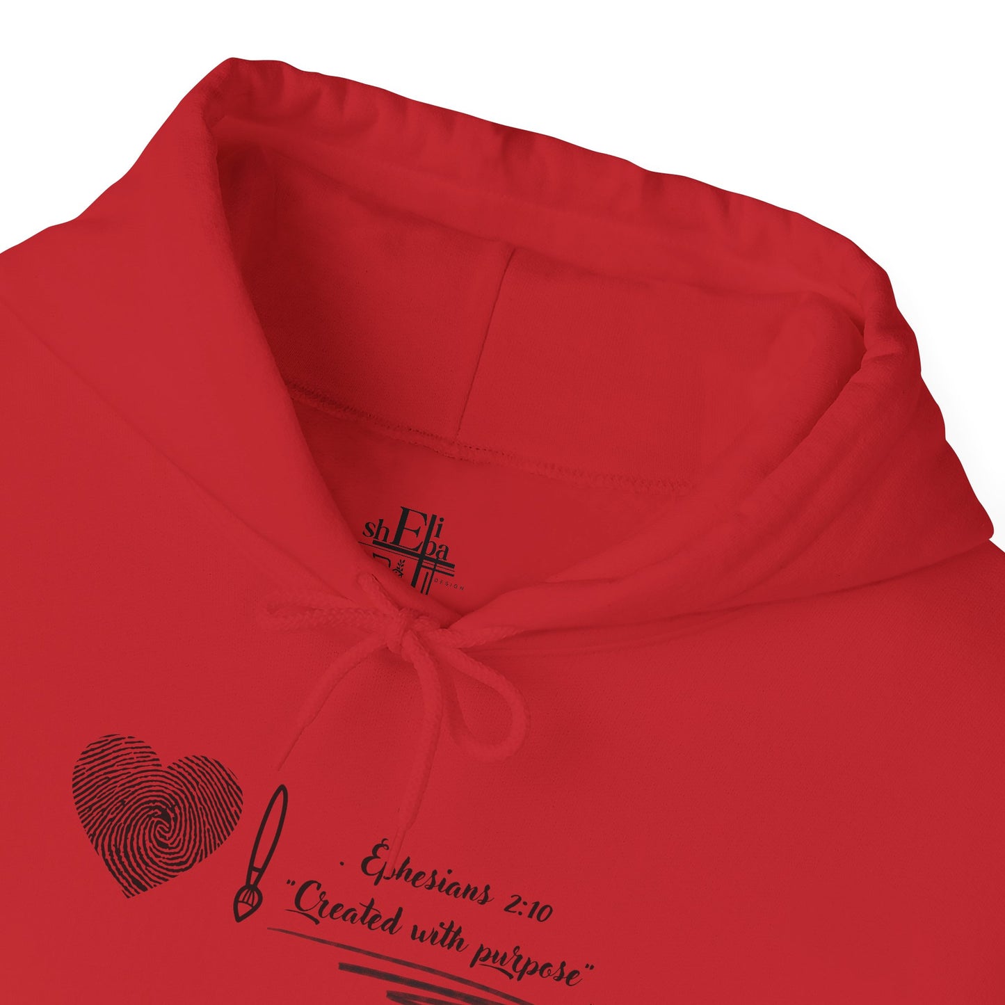 "Created with Purpose – Christian Hoodie (Ephesians 2:10)"