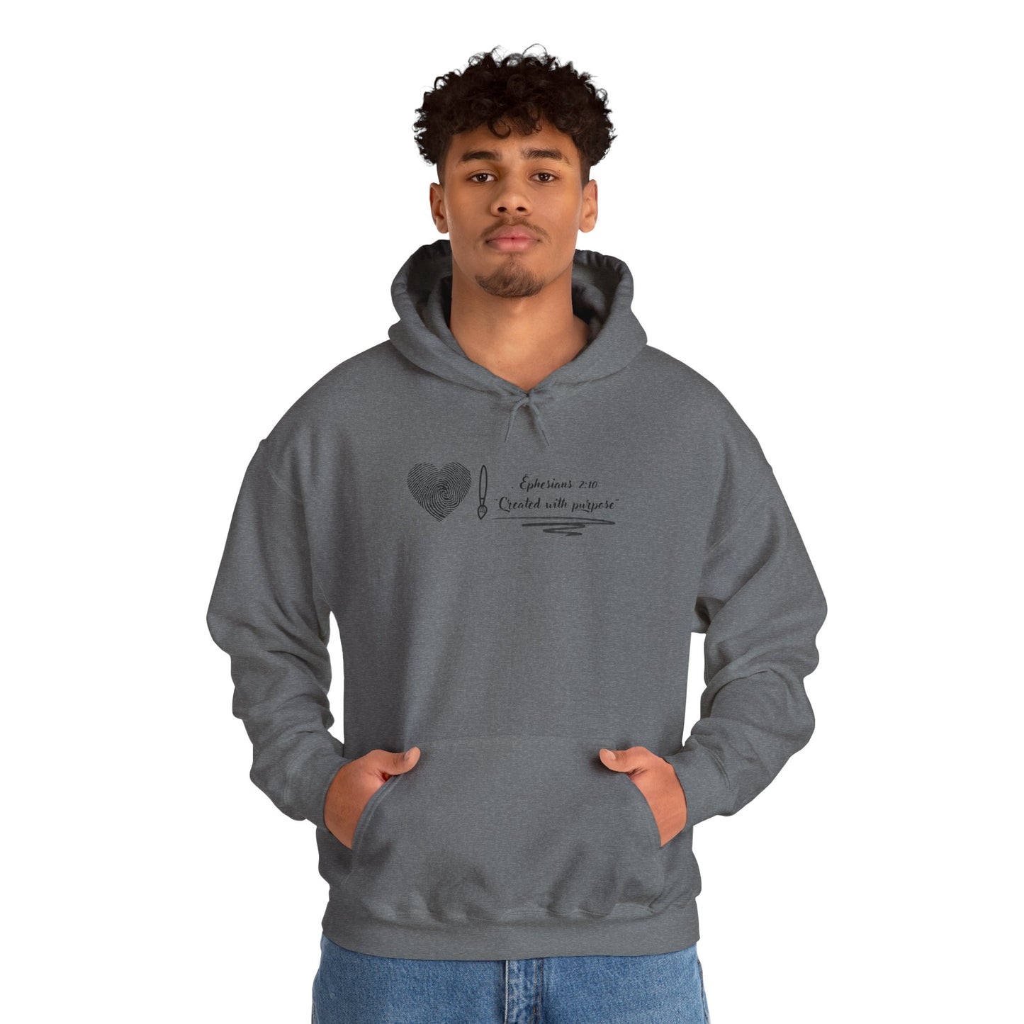 "Created with Purpose – Christian Hoodie (Ephesians 2:10)"