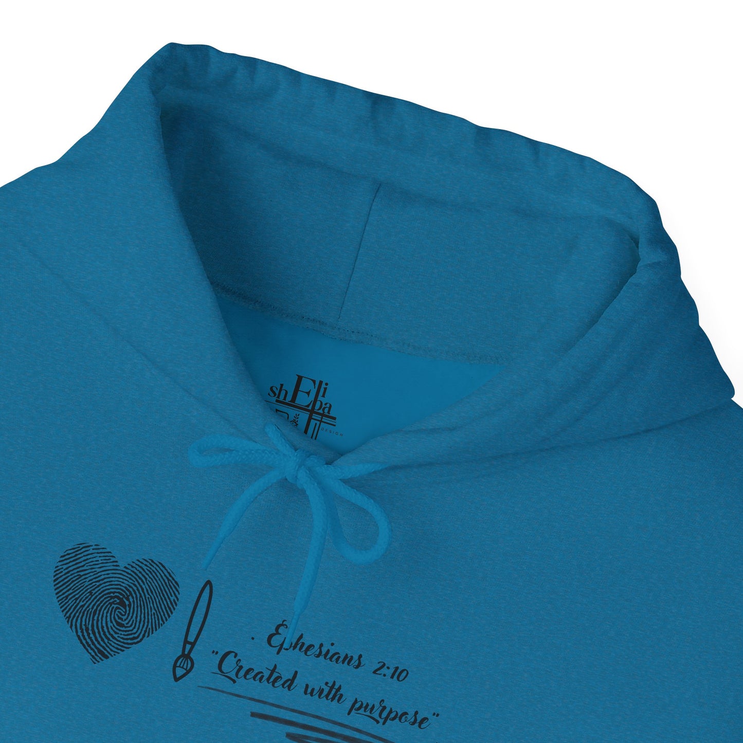 "Created with Purpose – Christian Hoodie (Ephesians 2:10)"