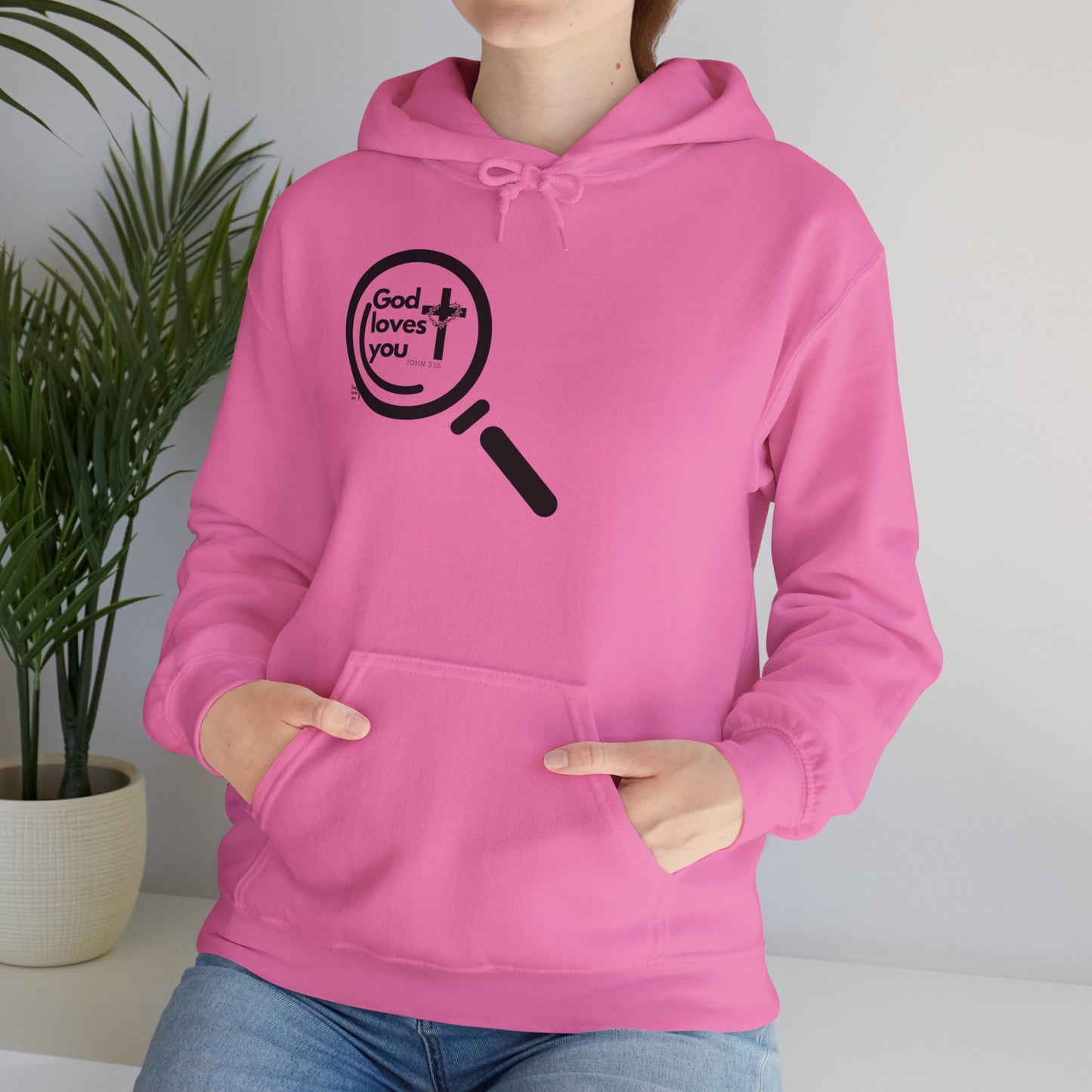 "God Loves You – Christian Hoodie with John 3:16"