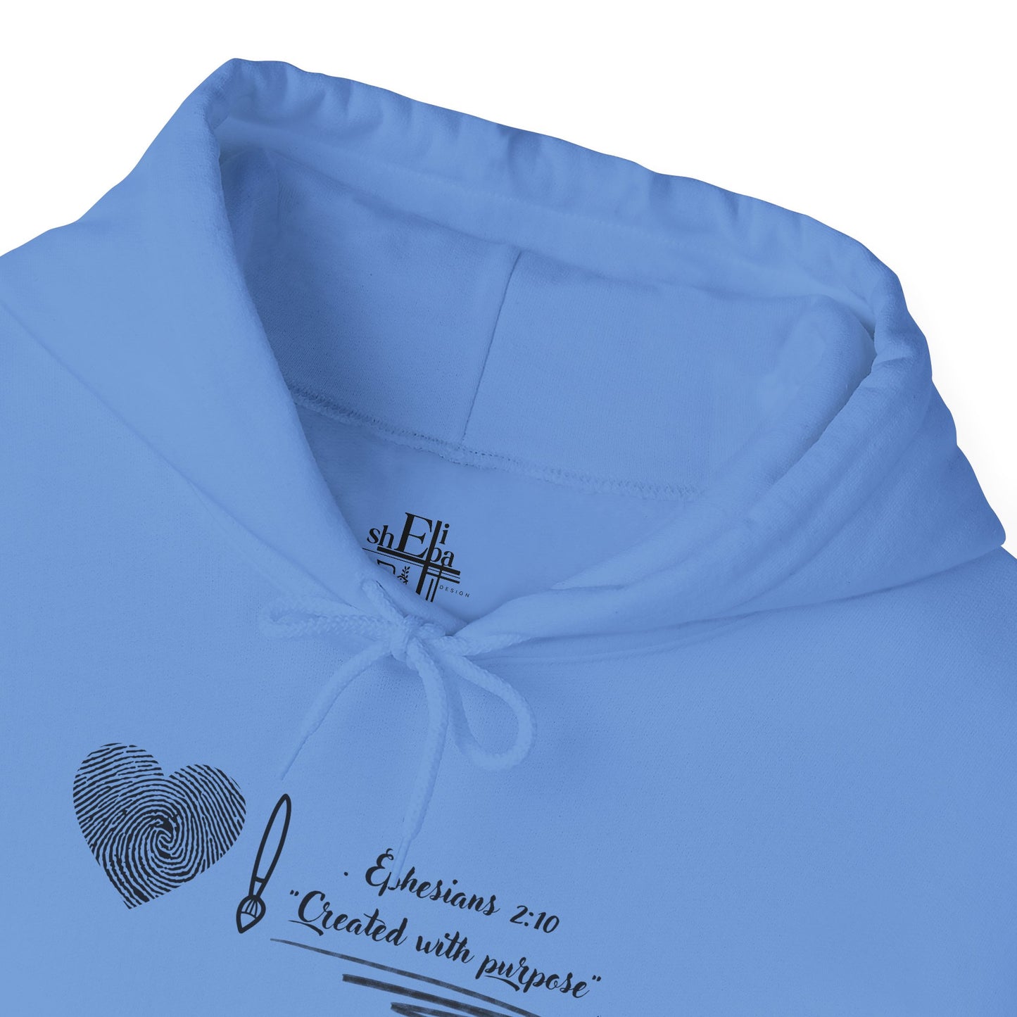 "Created with Purpose – Christian Hoodie (Ephesians 2:10)"