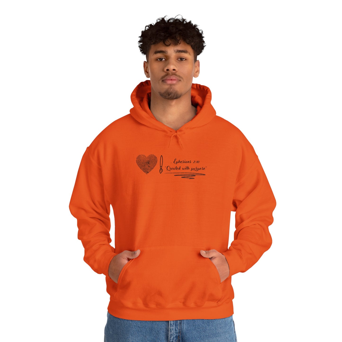 "Created with Purpose – Christian Hoodie (Ephesians 2:10)"