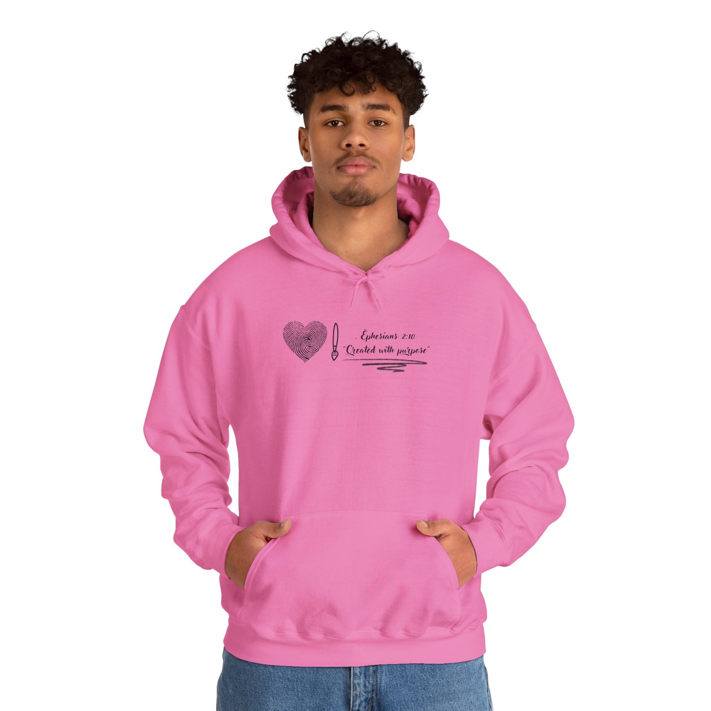 "Created with Purpose – Christian Hoodie (Ephesians 2:10)"