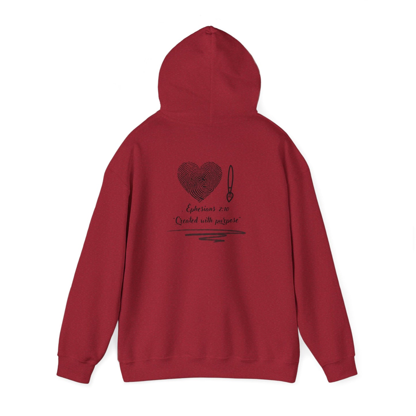 "Created with Purpose – Christian Hoodie (Ephesians 2:10)"