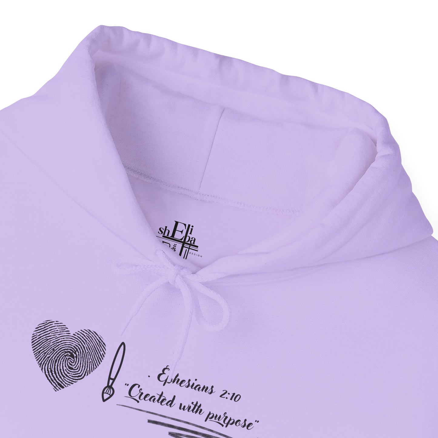 "Created with Purpose – Christian Hoodie (Ephesians 2:10)"