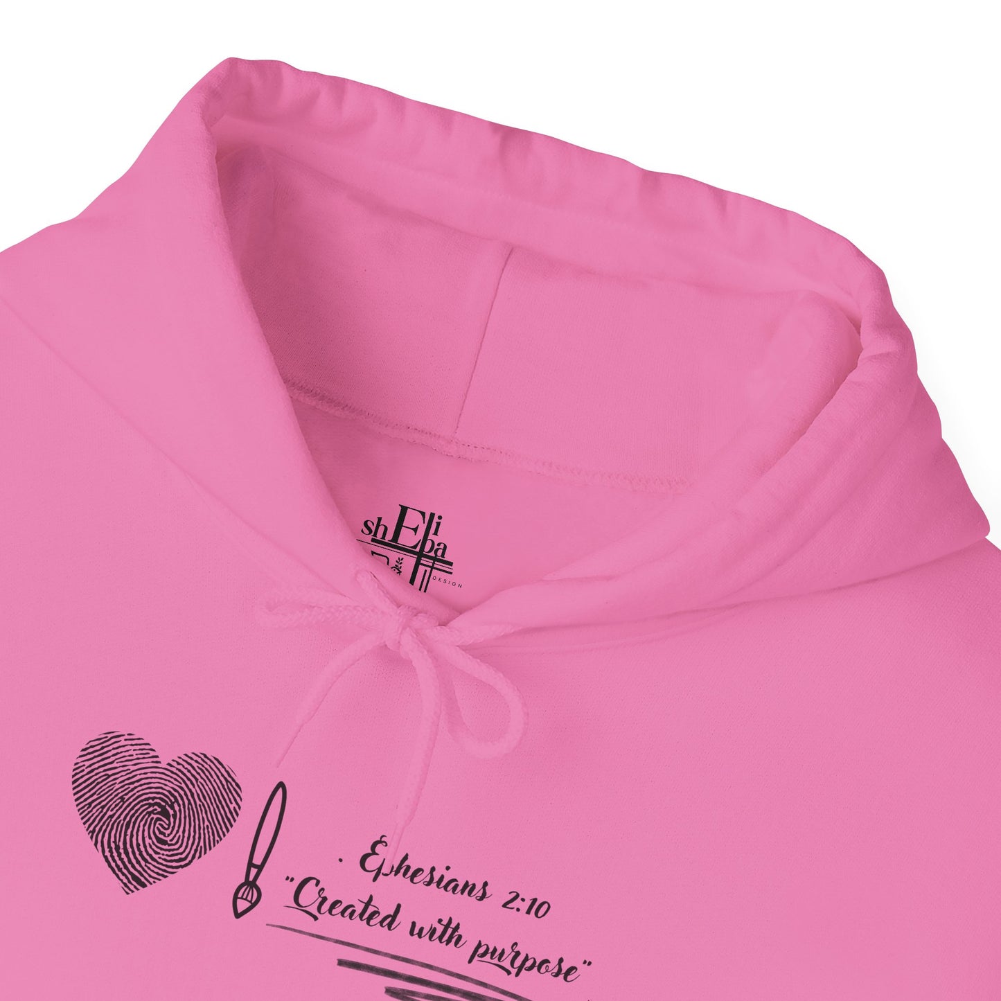 "Created with Purpose – Christian Hoodie (Ephesians 2:10)"
