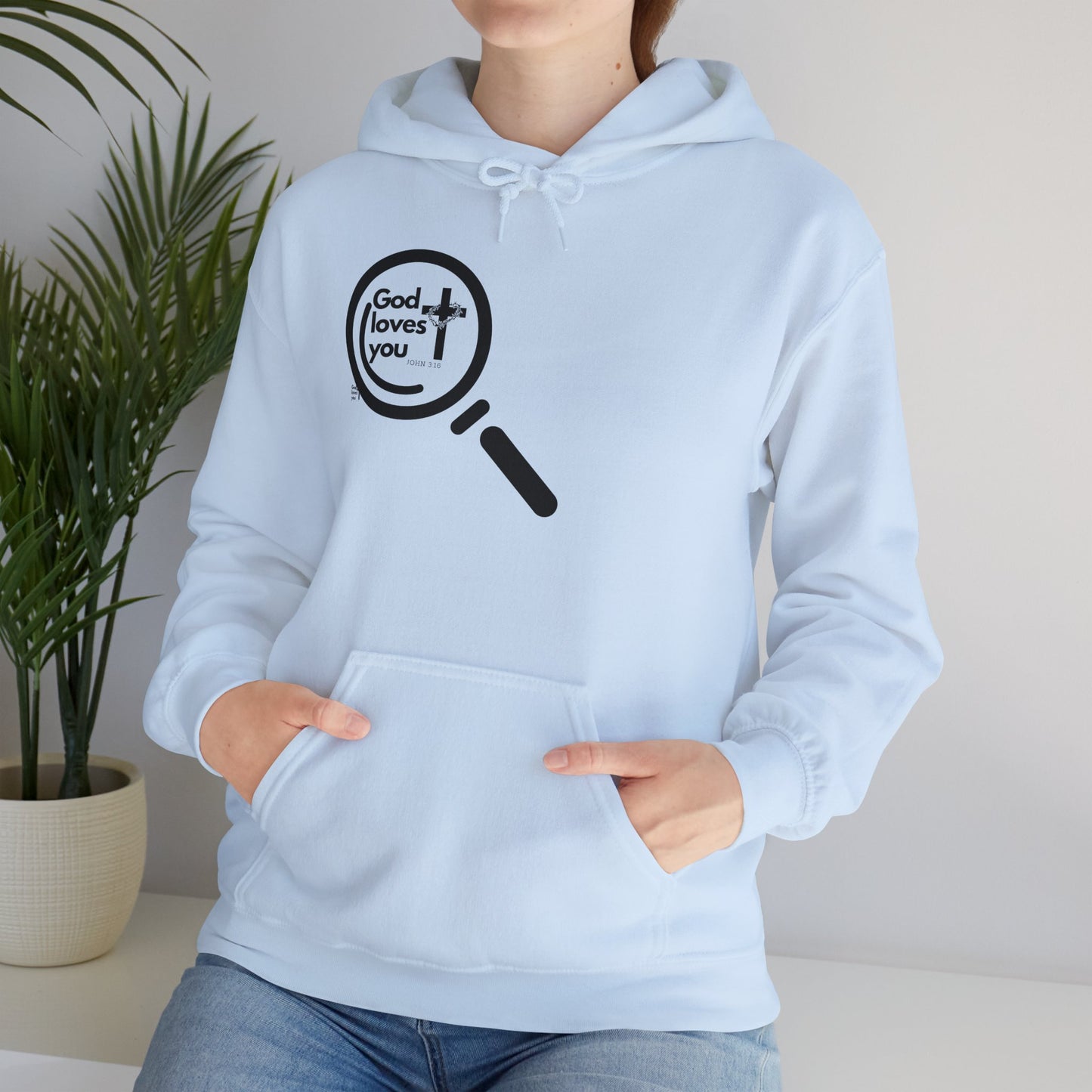 "God Loves You – Christian Hoodie with John 3:16"