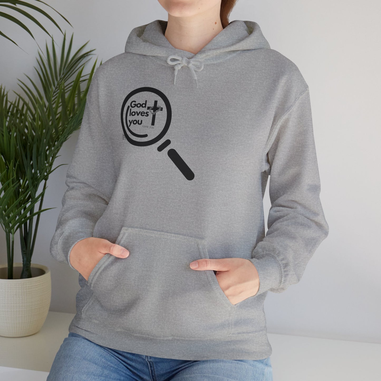 "God Loves You – Christian Hoodie with John 3:16"