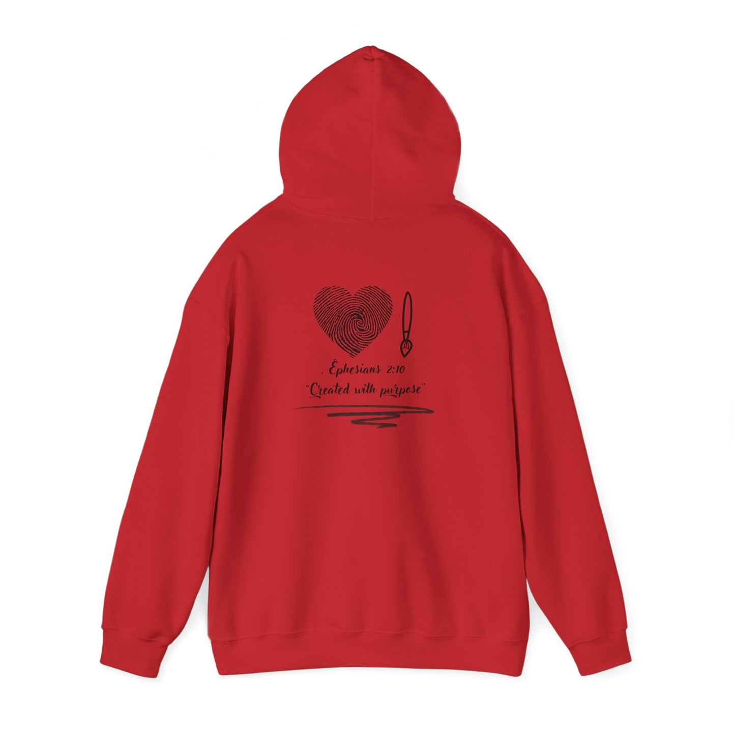 "Created with Purpose – Christian Hoodie (Ephesians 2:10)"