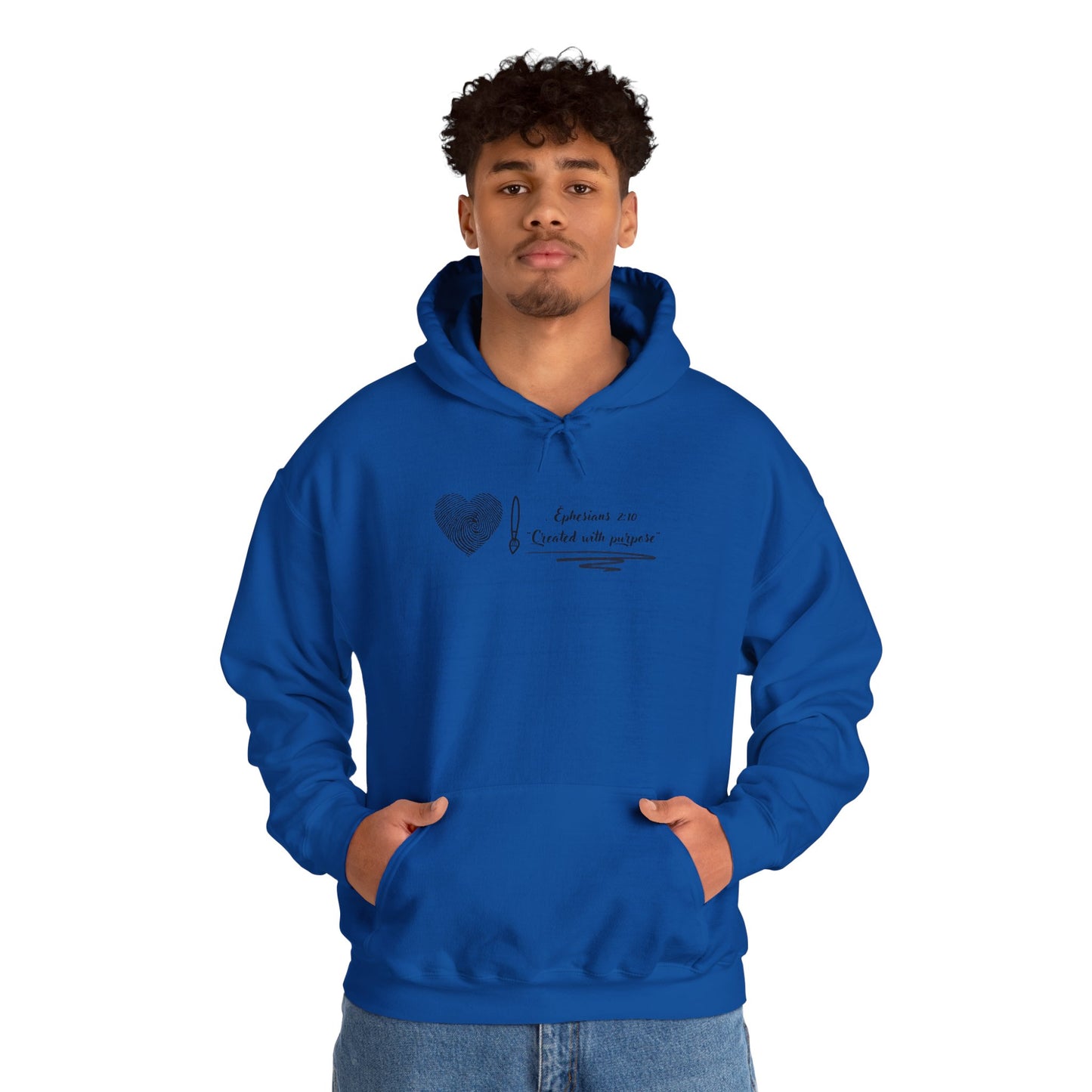 "Created with Purpose – Christian Hoodie (Ephesians 2:10)"