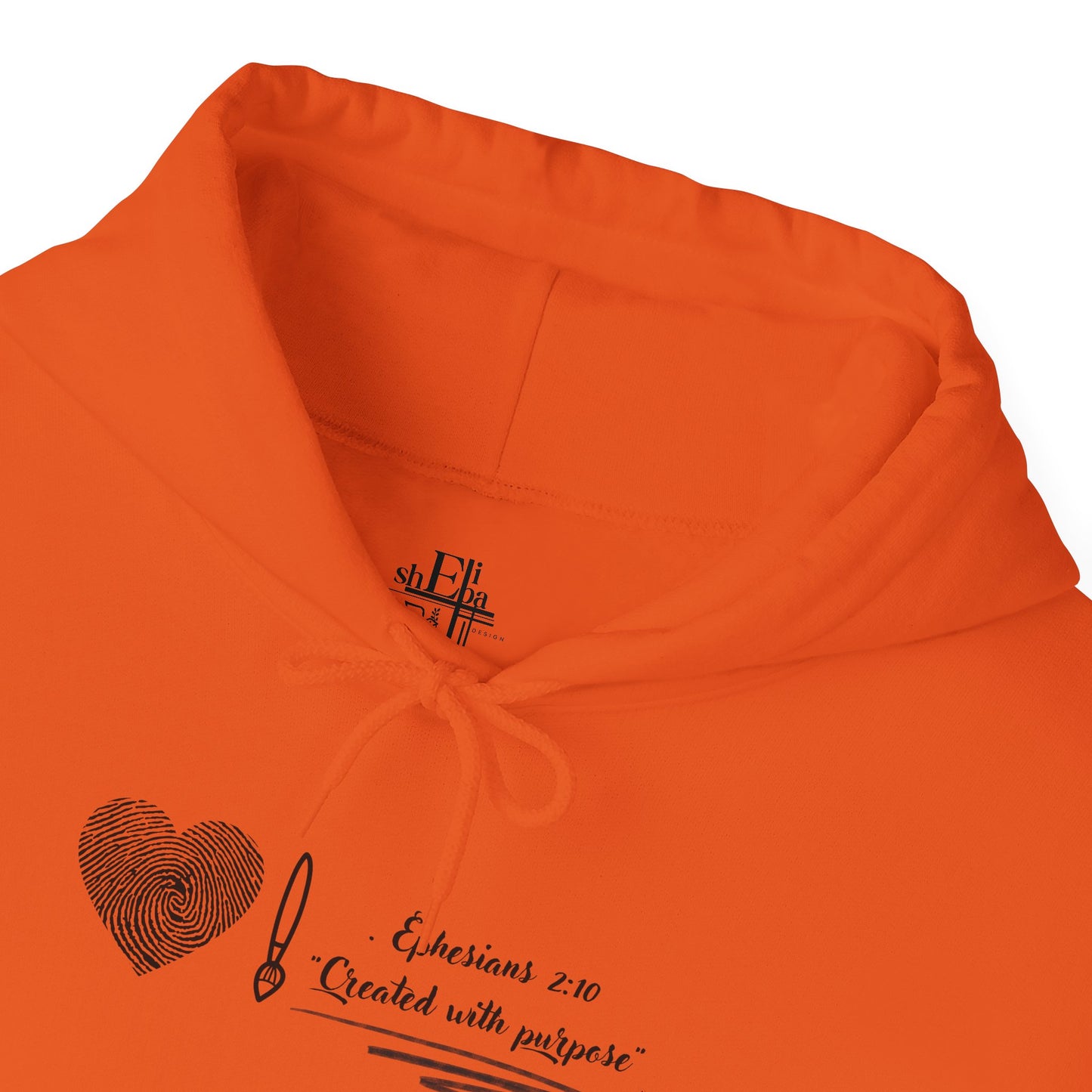 "Created with Purpose – Christian Hoodie (Ephesians 2:10)"