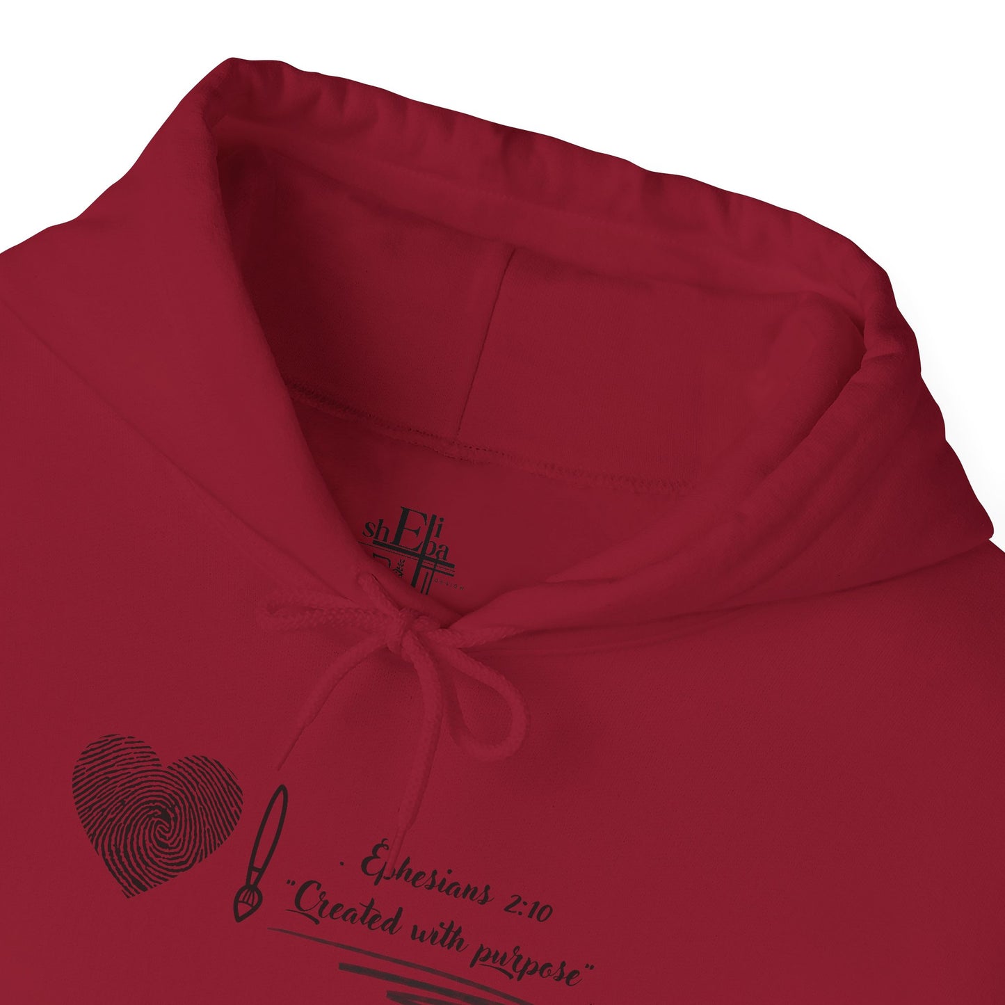 "Created with Purpose – Christian Hoodie (Ephesians 2:10)"