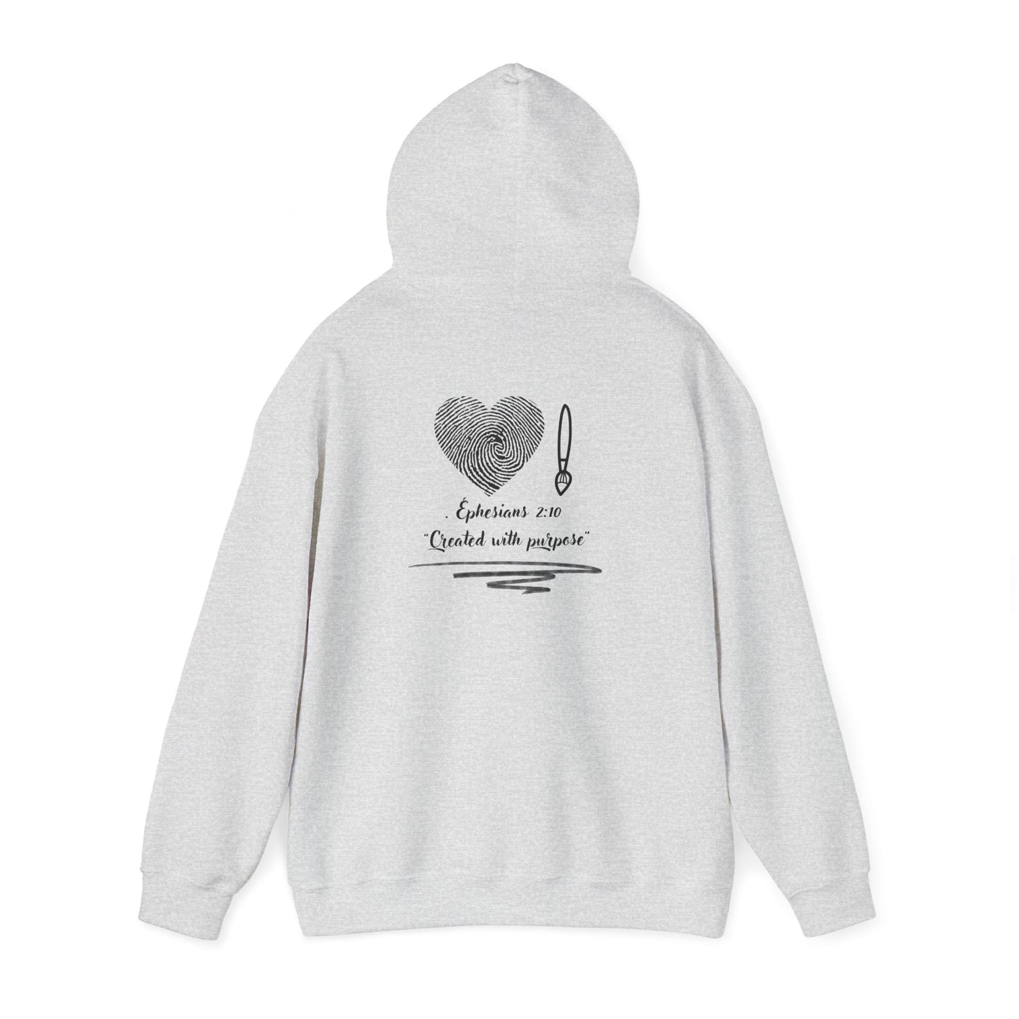 "Created with Purpose – Christian Hoodie (Ephesians 2:10)"