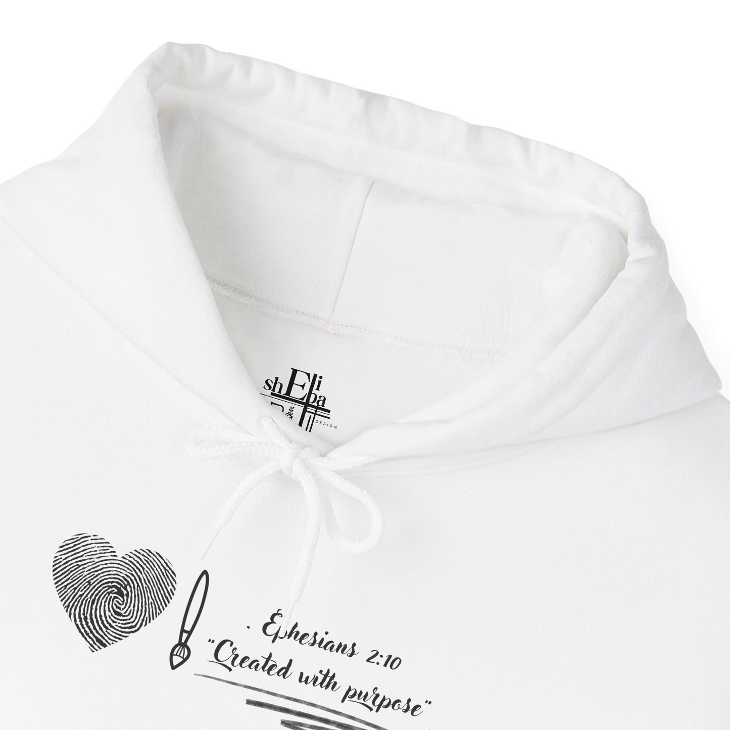 "Created with Purpose – Christian Hoodie (Ephesians 2:10)"