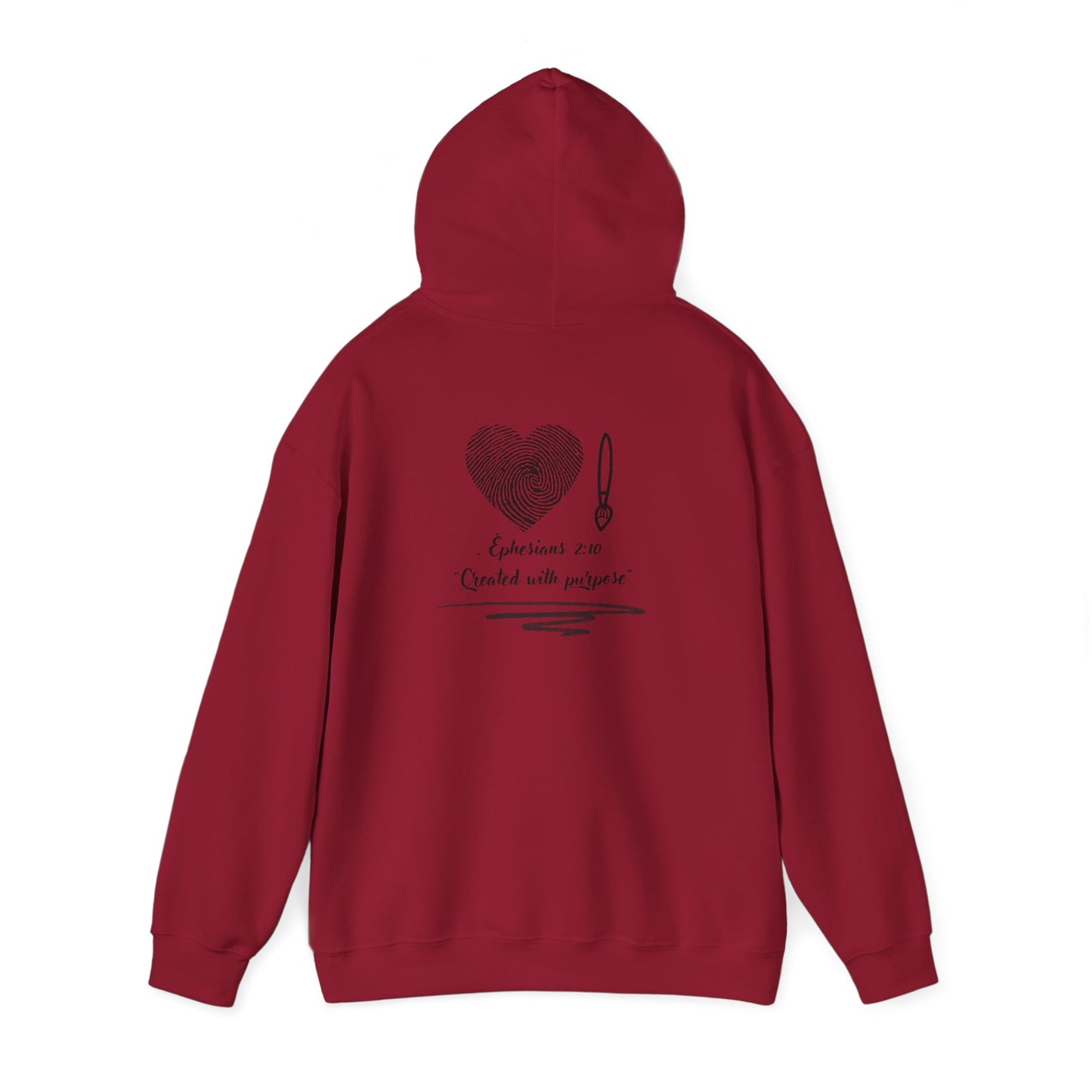 "Created with Purpose – Christian Hoodie (Ephesians 2:10)"
