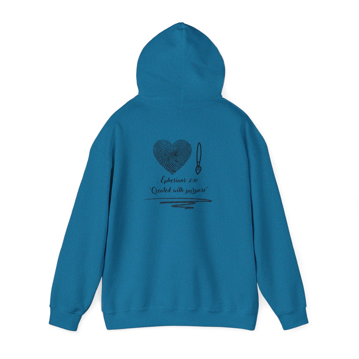 "Created with Purpose – Christian Hoodie (Ephesians 2:10)"