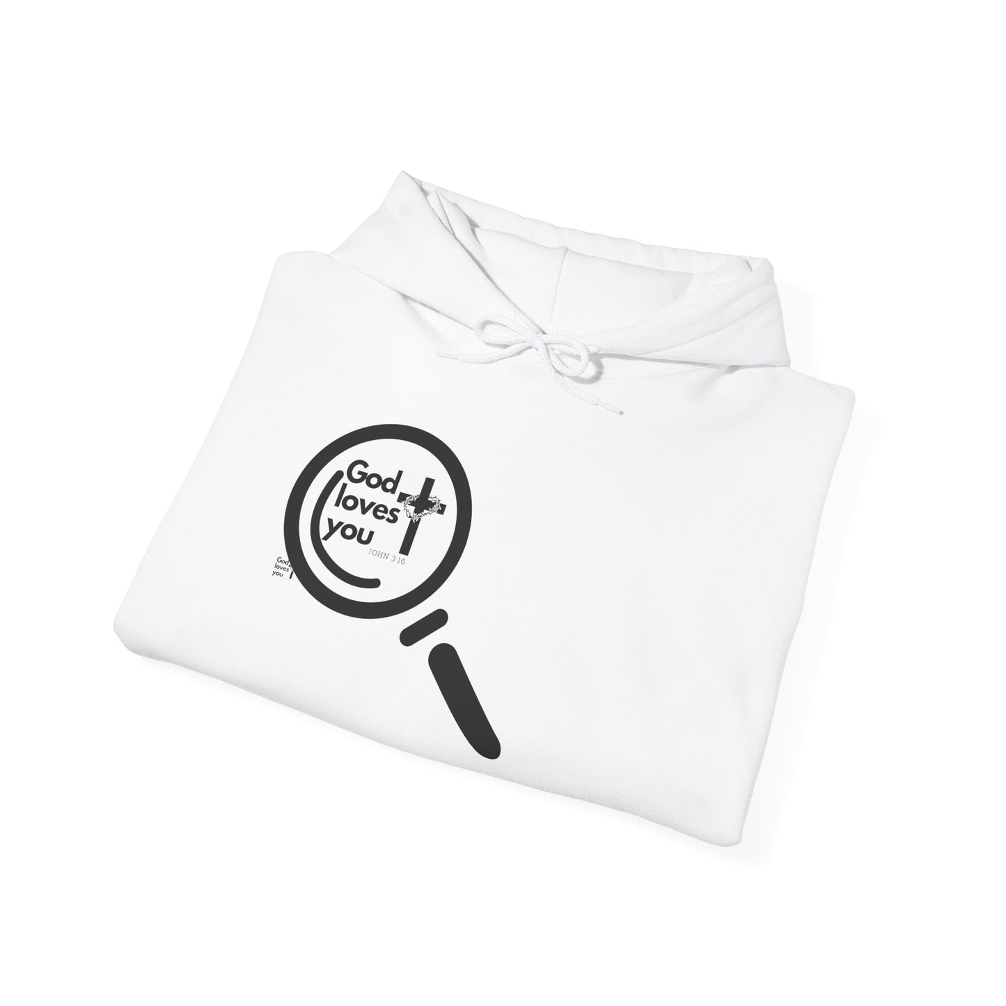 "God Loves You – Christian Hoodie with John 3:16"