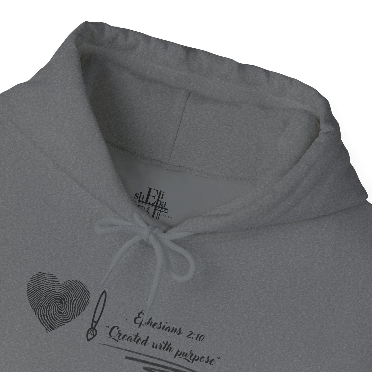 "Created with Purpose – Christian Hoodie (Ephesians 2:10)"