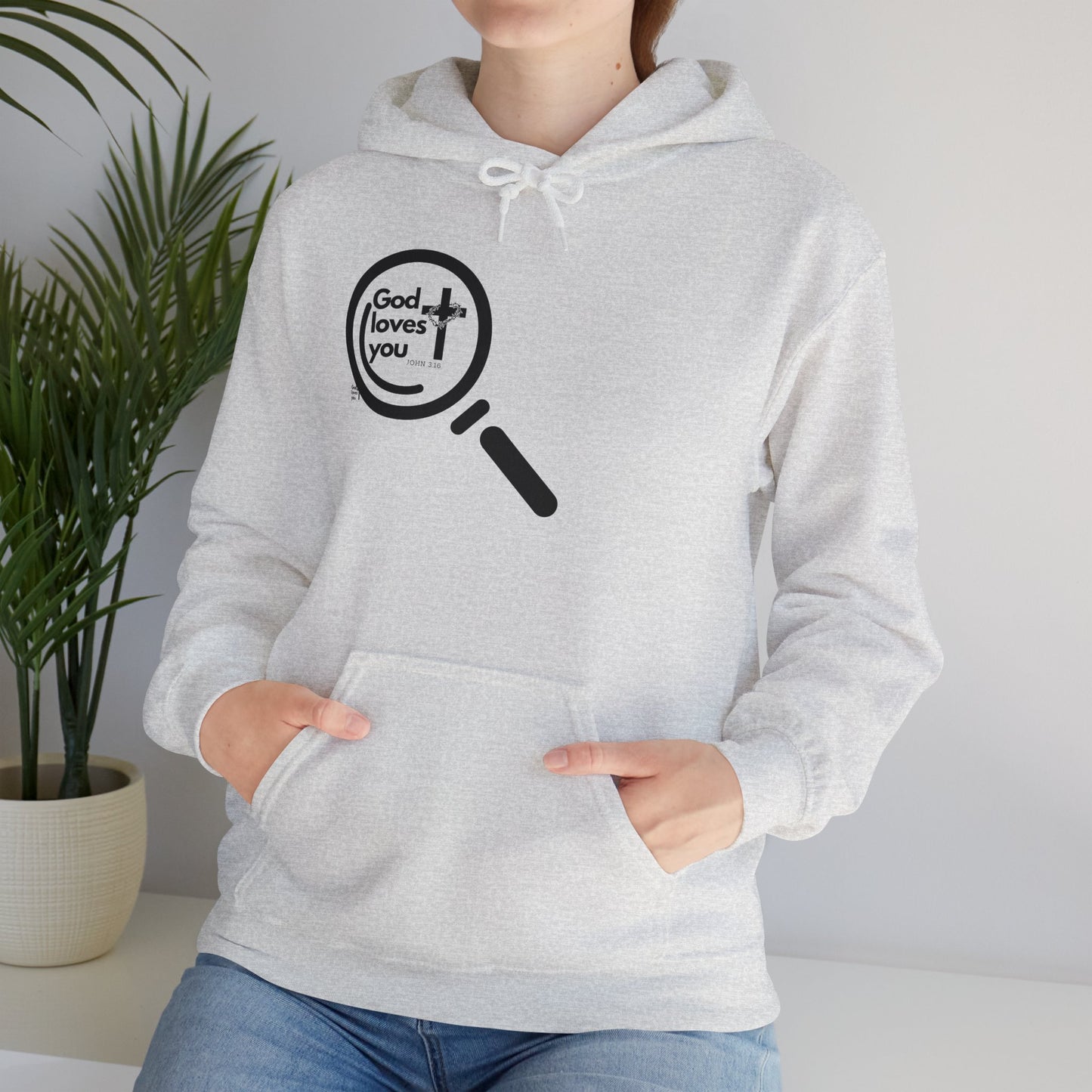 "God Loves You – Christian Hoodie with John 3:16"