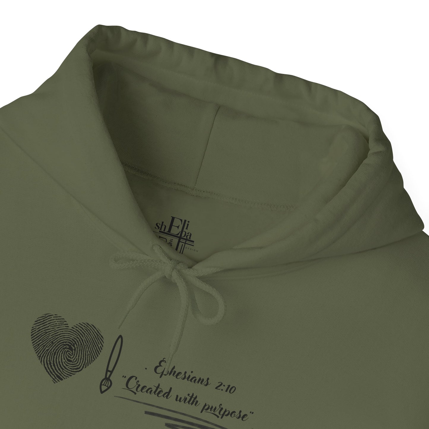 "Created with Purpose – Christian Hoodie (Ephesians 2:10)"