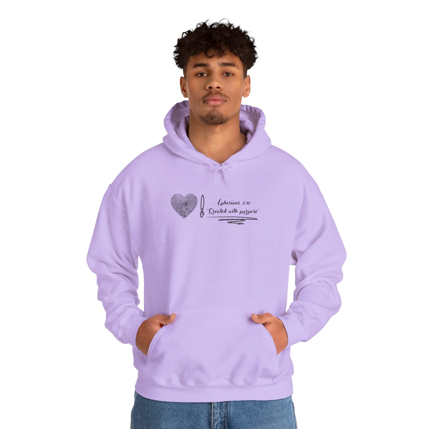 "Created with Purpose – Christian Hoodie (Ephesians 2:10)"