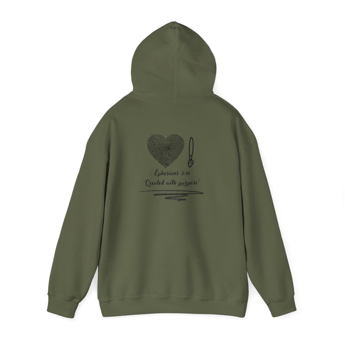 "Created with Purpose – Christian Hoodie (Ephesians 2:10)"