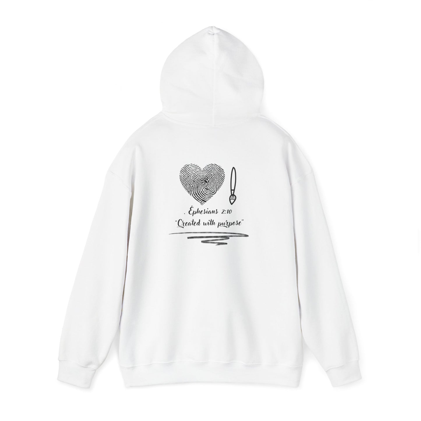 "Created with Purpose – Christian Hoodie (Ephesians 2:10)"