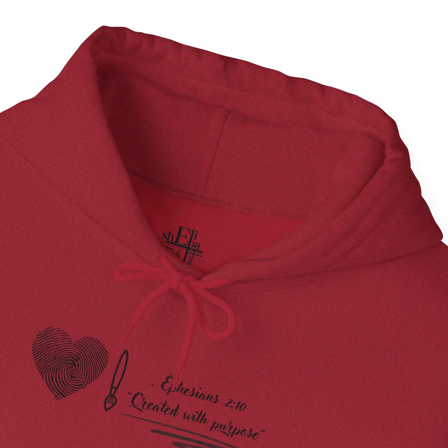 "Created with Purpose – Christian Hoodie (Ephesians 2:10)"