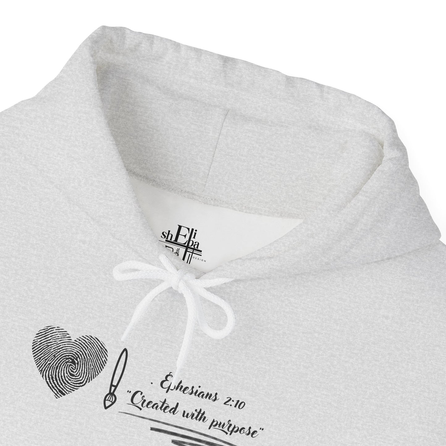 "Created with Purpose – Christian Hoodie (Ephesians 2:10)"