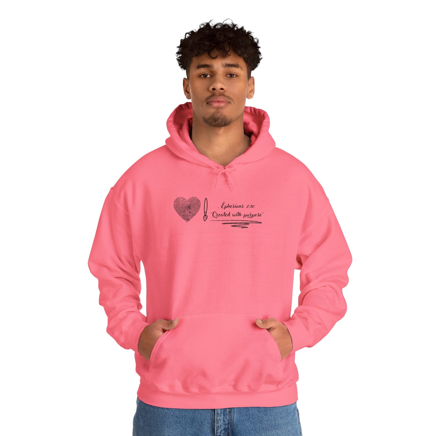 "Created with Purpose – Christian Hoodie (Ephesians 2:10)"