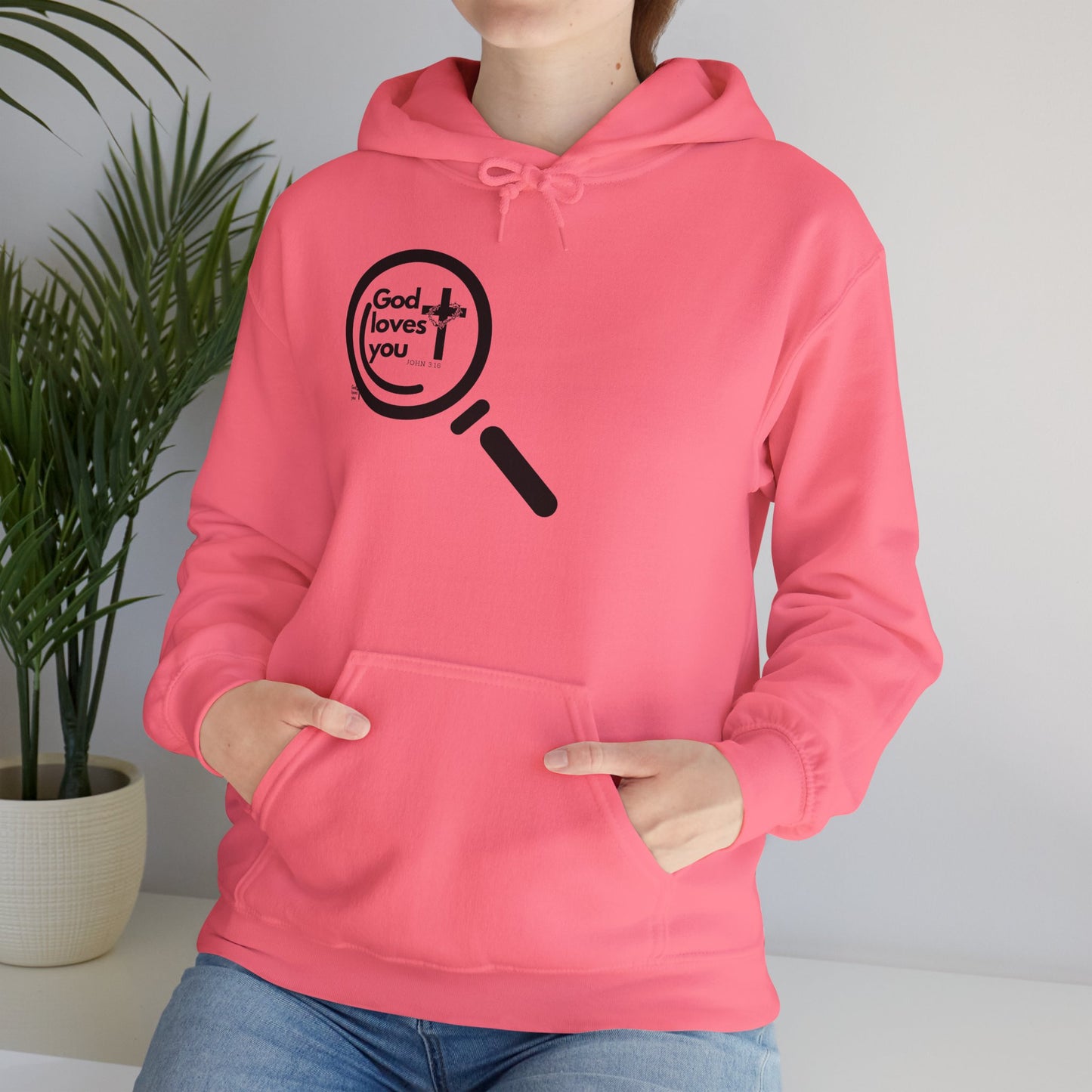 "God Loves You – Christian Hoodie with John 3:16"