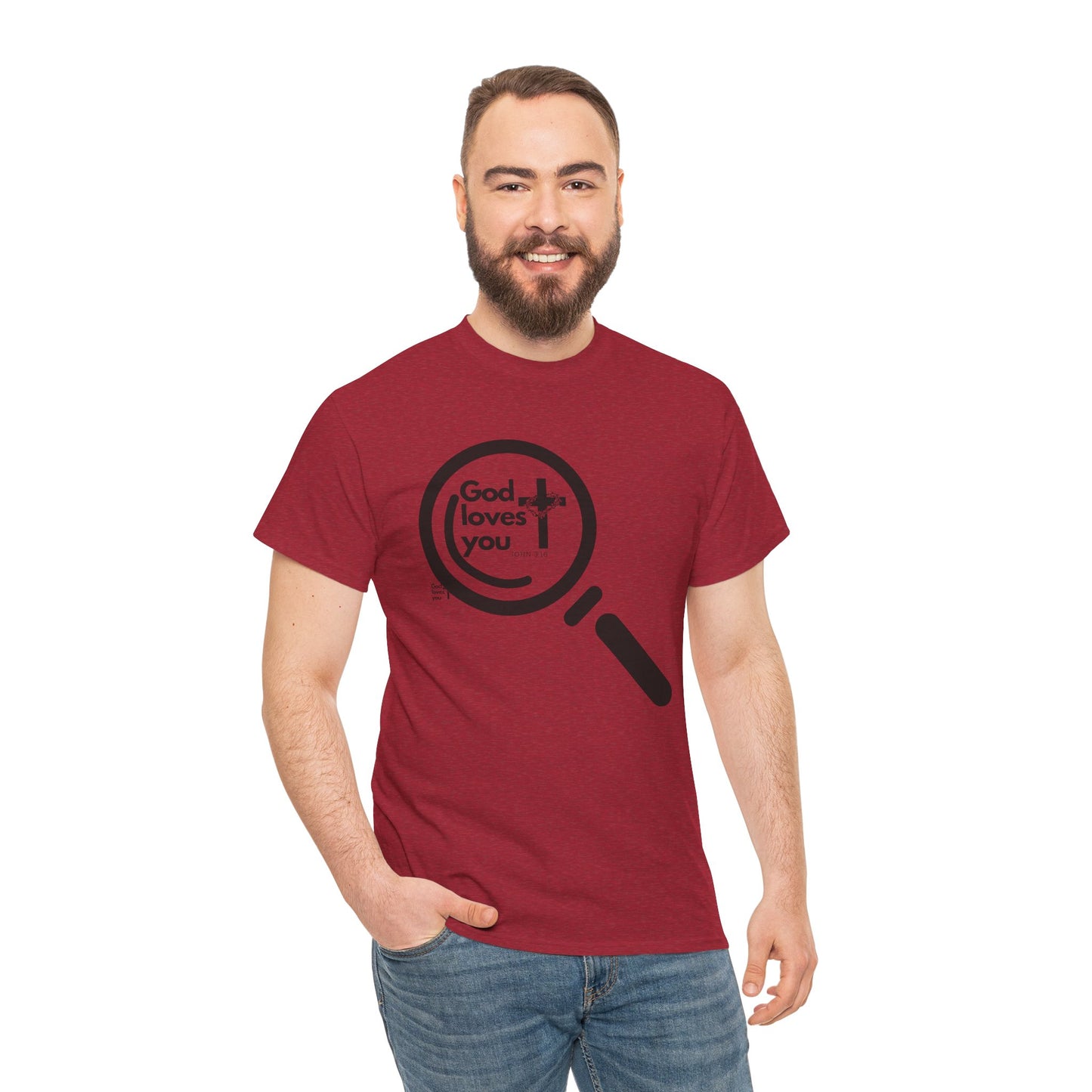"God Loves You – Christian T-Shirt with John 3:16 Verse"
