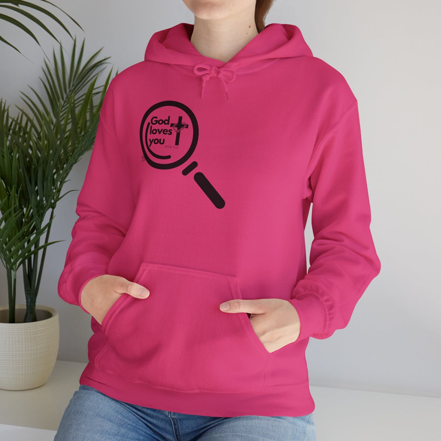 "God Loves You – Christian Hoodie with John 3:16"