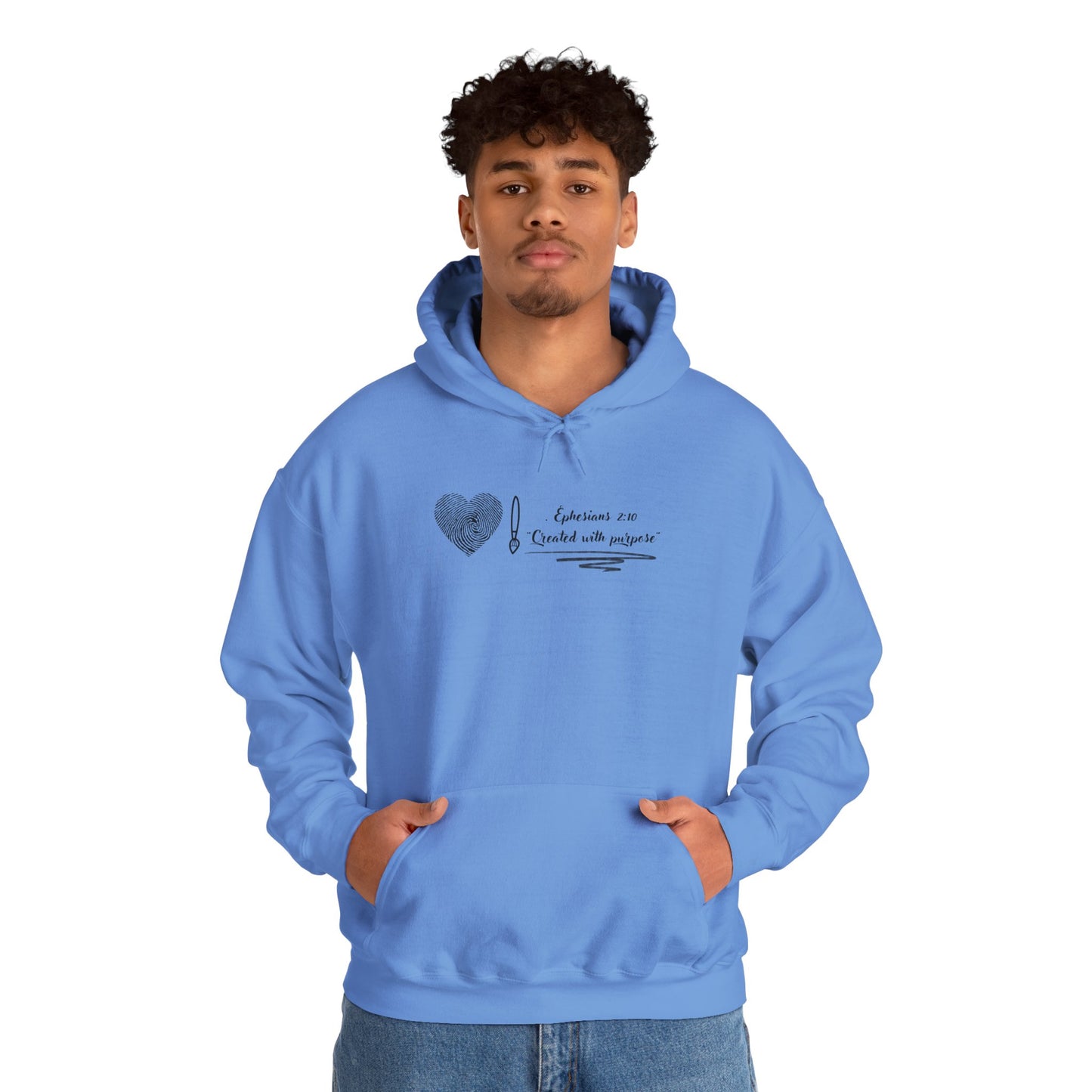 "Created with Purpose – Christian Hoodie (Ephesians 2:10)"