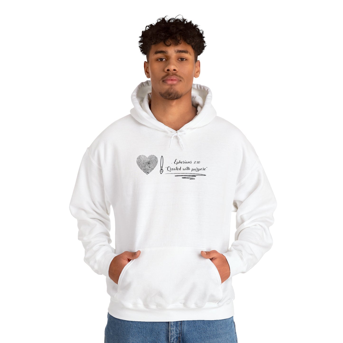 "Created with Purpose – Christian Hoodie (Ephesians 2:10)"