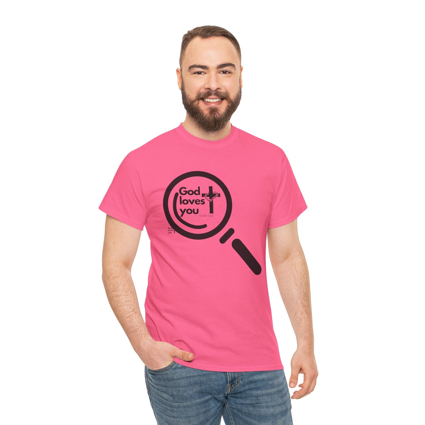 "God Loves You – Christian T-Shirt with John 3:16 Verse"