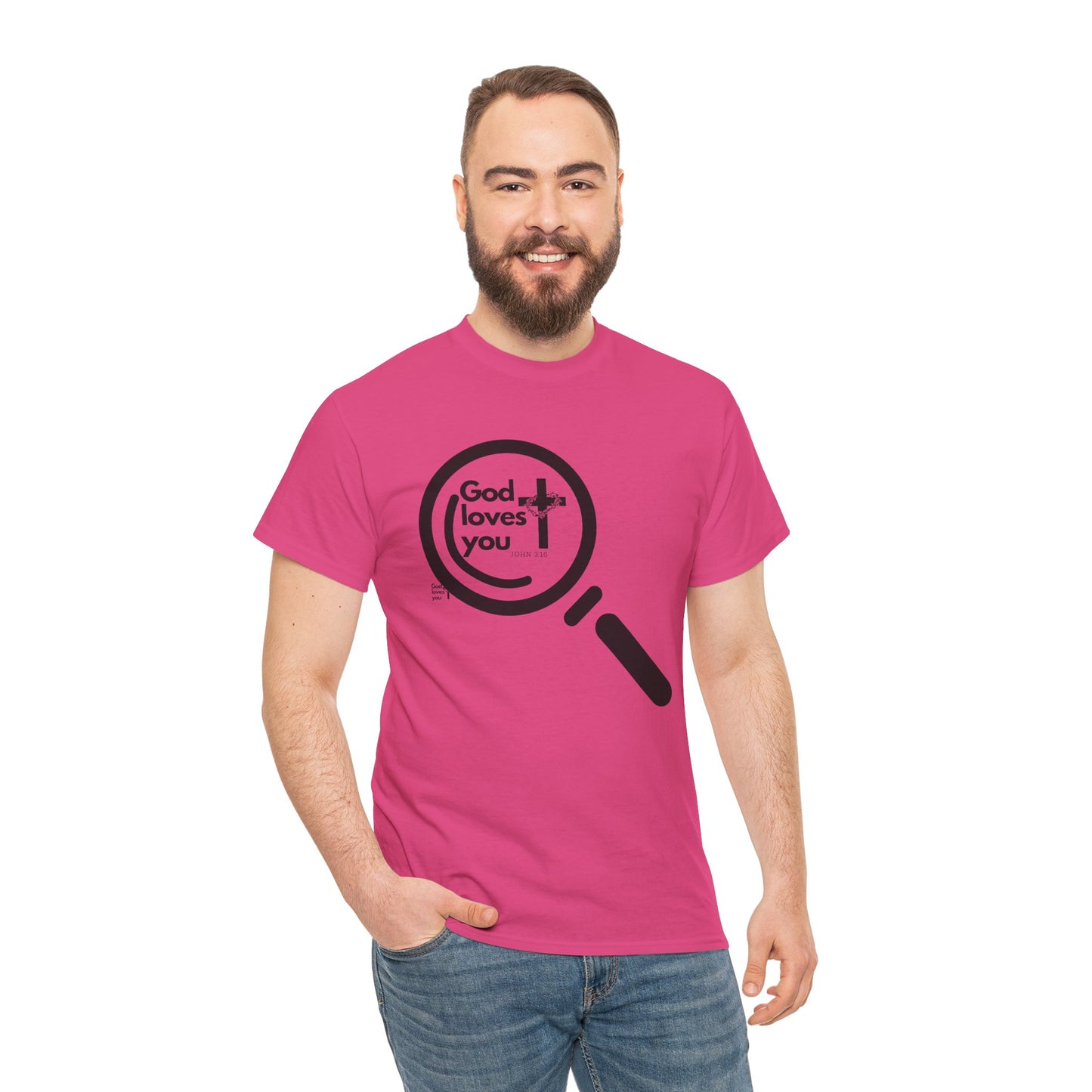 "God Loves You – Christian T-Shirt with John 3:16 Verse"