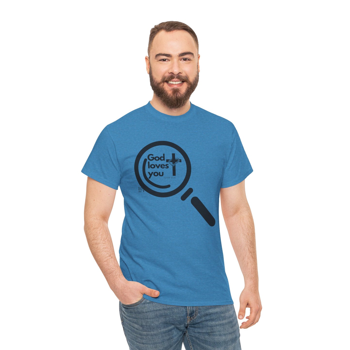 "God Loves You – Christian T-Shirt with John 3:16 Verse"