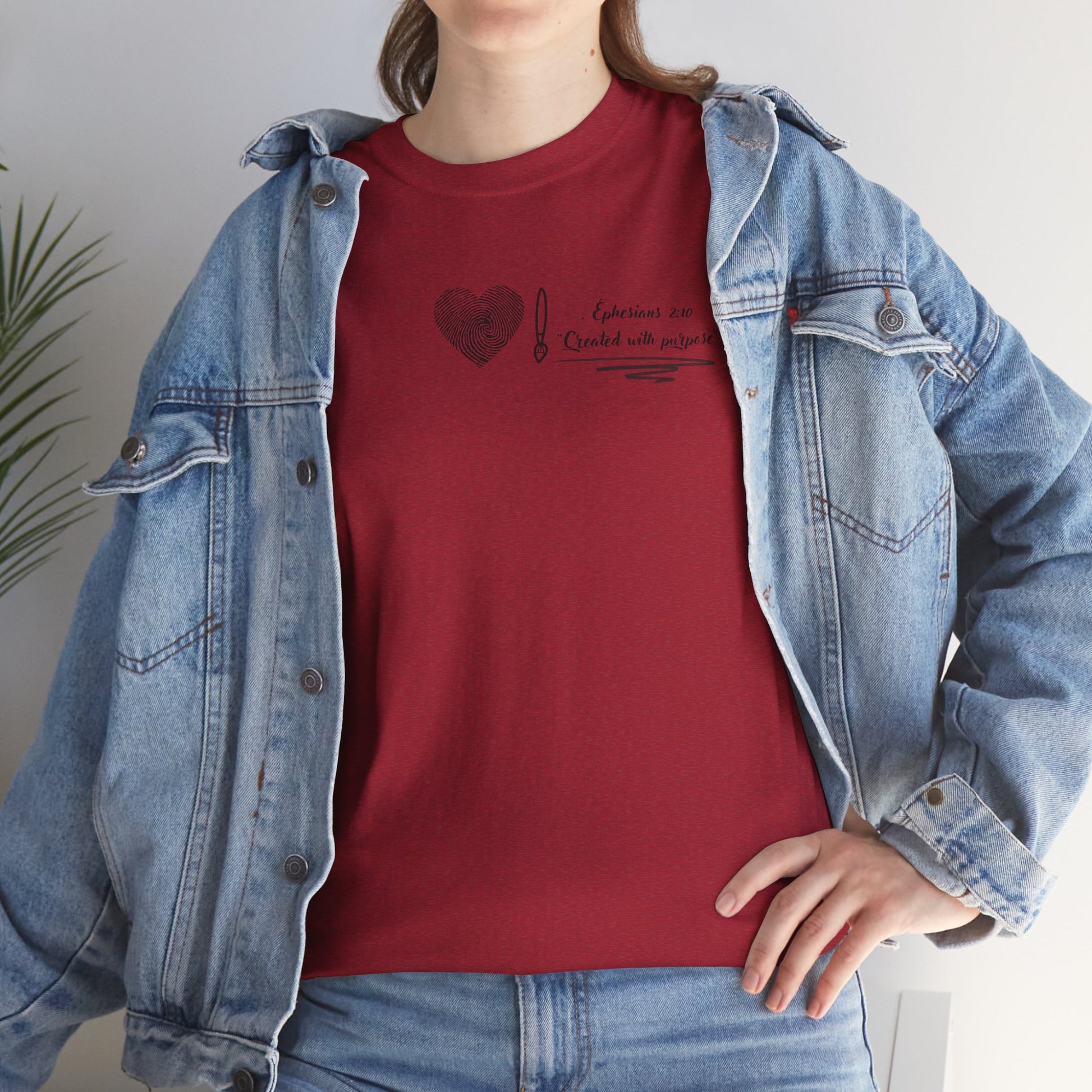  christian t shirt- created with purpose