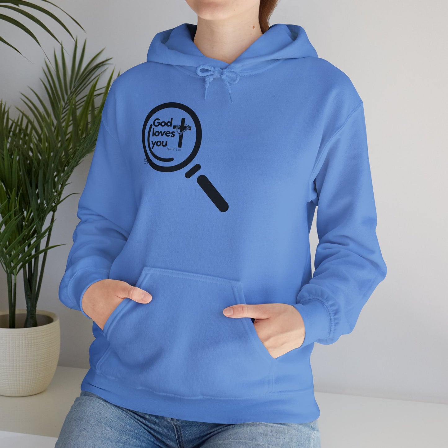 "God Loves You – Christian Hoodie with John 3:16"